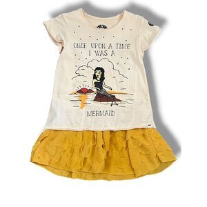 Mini Shatsu Once Upon A Time I Was A Mermaid Scalloped SS Dress Size 5